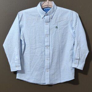 J. Bailey  Blue/White Seersucker Roscoe Shirt BOYS SIZE 6